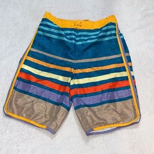 Boys striped swim trunks (L14/16)